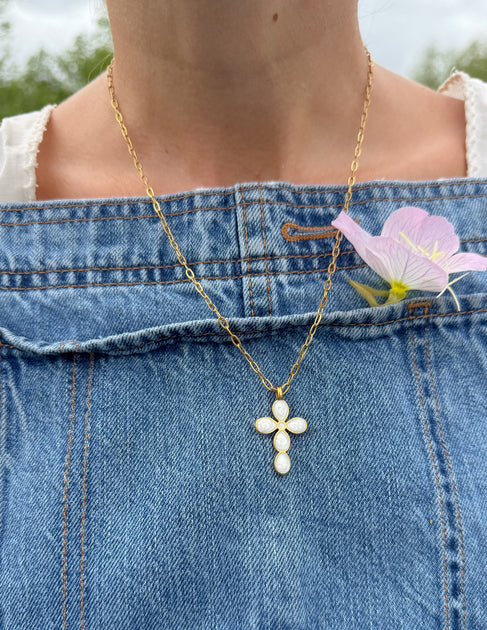 Eternal Light Cross Paperclip Chain Necklace | Christian Jewelry