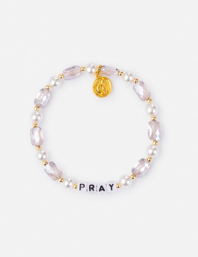 Pray Pearl Letter Bracelet Christian Jewelry