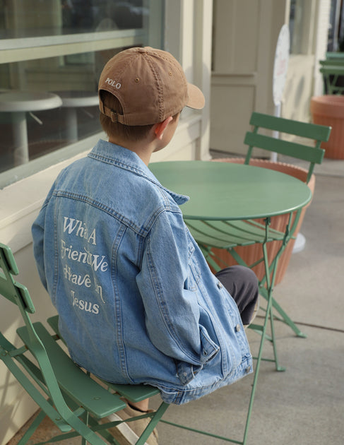 What a Friend in Jesus Kids Denim Jacket | Elevated Faith