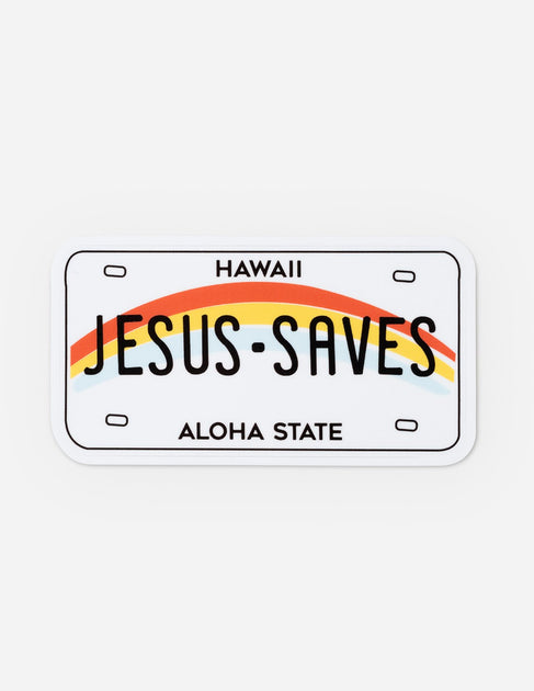 JESUS SAVES, Die Cut Sticker