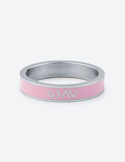 Elevated Faith Pink Enamel Highs and Lows Ring Christian Ring