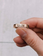Elevated Faith Rose Gold Highs and Lows Ring Christian Ring