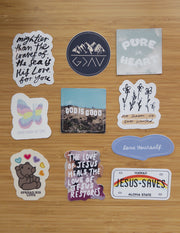 Elevated Faith 10 Random Stickers Christian Sticker