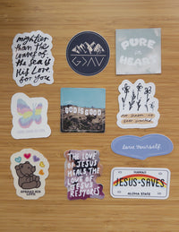 Elevated Faith 10 Random Stickers Christian Sticker