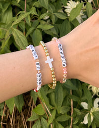 Gold Cross Bracelet Christian Jewelry