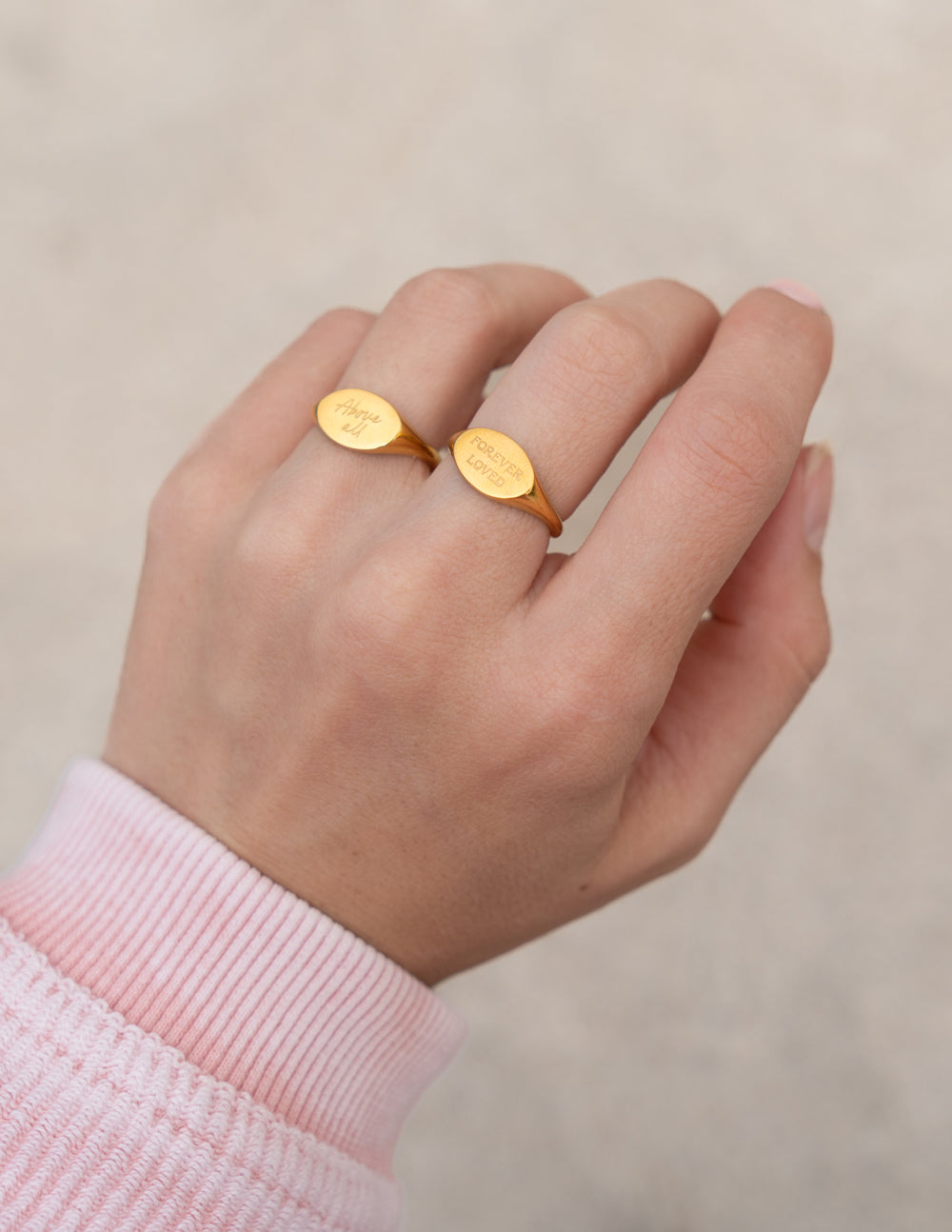 Forever Loved Oval Signet Ring | Christian Rings | Elevated Faith