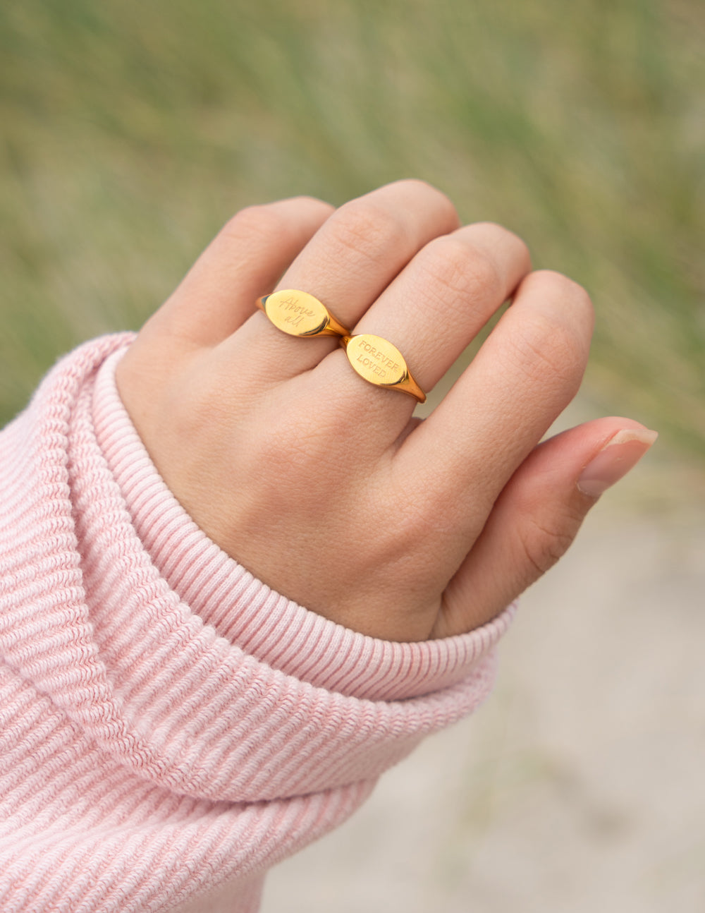 Above All Oval Signet Ring | Christian Rings | Elevated Faith