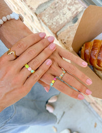 Staggered Enamel Ring Christian Jewelry