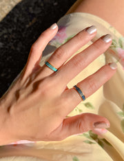 Teal Enamel Purpose Ring Christian Jewelry