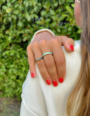 Teal Enamel Purpose Ring Christian Jewelry