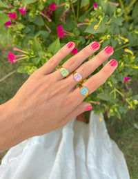 Enamel Cross Rings Christian Jewelry