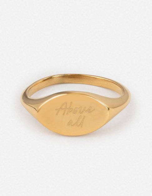 Above All Oval Signet Ring | Christian Rings | Elevated Faith