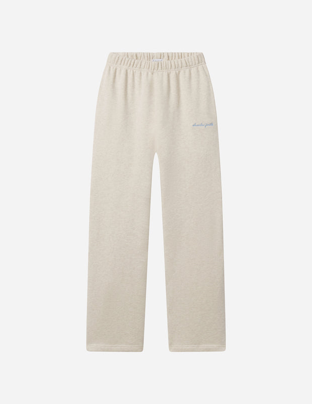 Basics Eggshell Wide Leg Sweatpant Christian Joggers