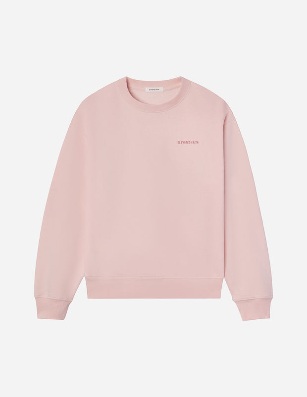 Essential crew neck SweatShirt - Pink – fashcolony