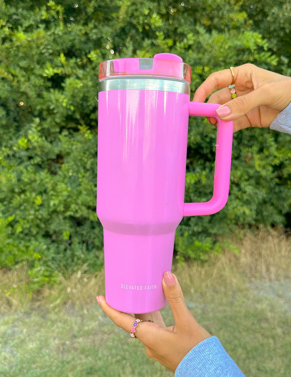 Basics Pink 40 oz Tumbler | Christian Tumblers