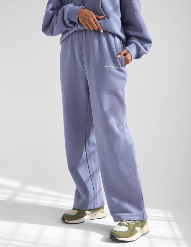 Basics Plum Wide Leg Sweatpant Christian Joggers