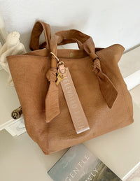 Beige Oversized Logo Keychain Christian Accessories