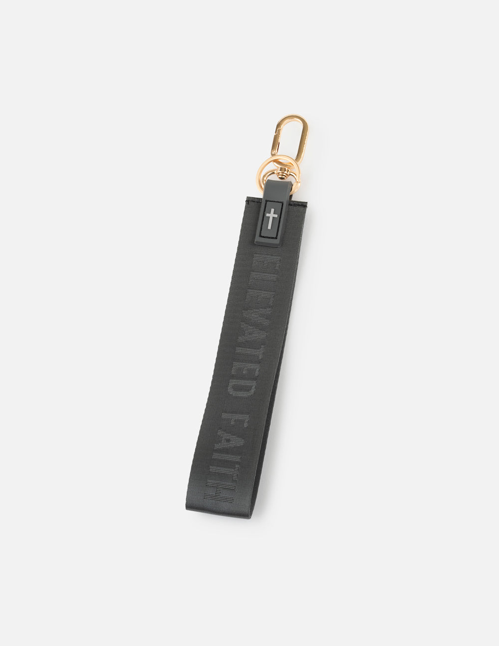 Black Oversized Logo Keychain | Elevated Faith
