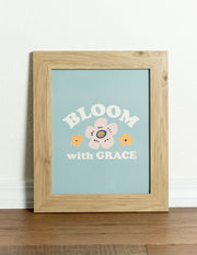 Bloom With Grace Print Christian Home Decor