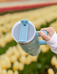 Blue Botanic 40 oz Tumbler Christian Water Bottle