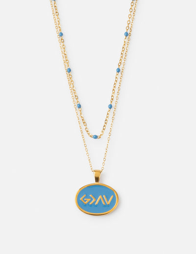 Blue Highs and Lows Necklace Set Christian Jewelry