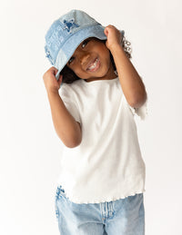 Child of God Denim Kids Bucket Hat Christian Children's Accessories