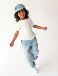 Child of God Denim Kids Bucket Hat Christian Children's Accessories