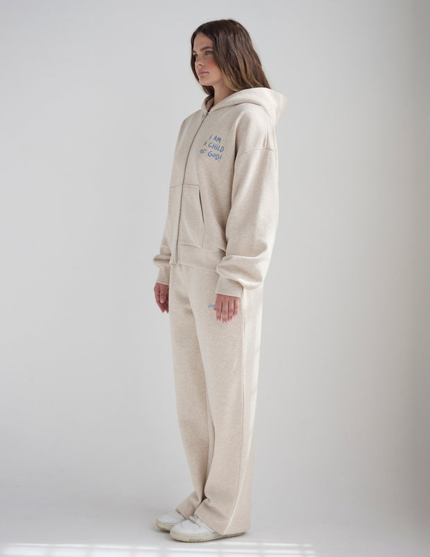 Child of God Eggshell Full-Zip Hoodie Christian Jacket