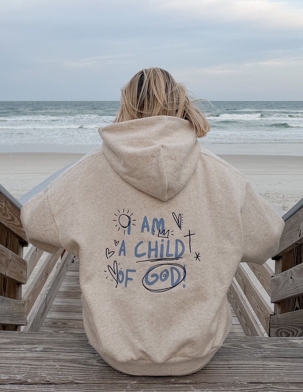 Child of God Eggshell Full-Zip Hoodie | Elevated Faith