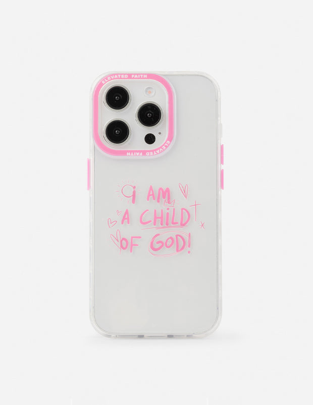 Child of God Pink Phone Case Christian Accessories