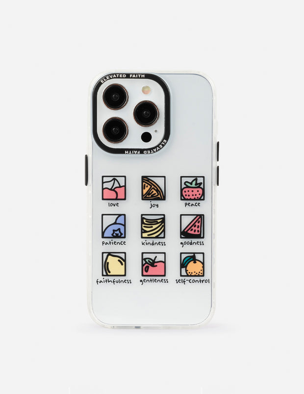 Clear Fruit of the Spirit Phone Case | Christian Phone Cases | Elevated Faith Clear Fruit of the Spirit Phone Case | Christian Phone Cases | Elevated Faith