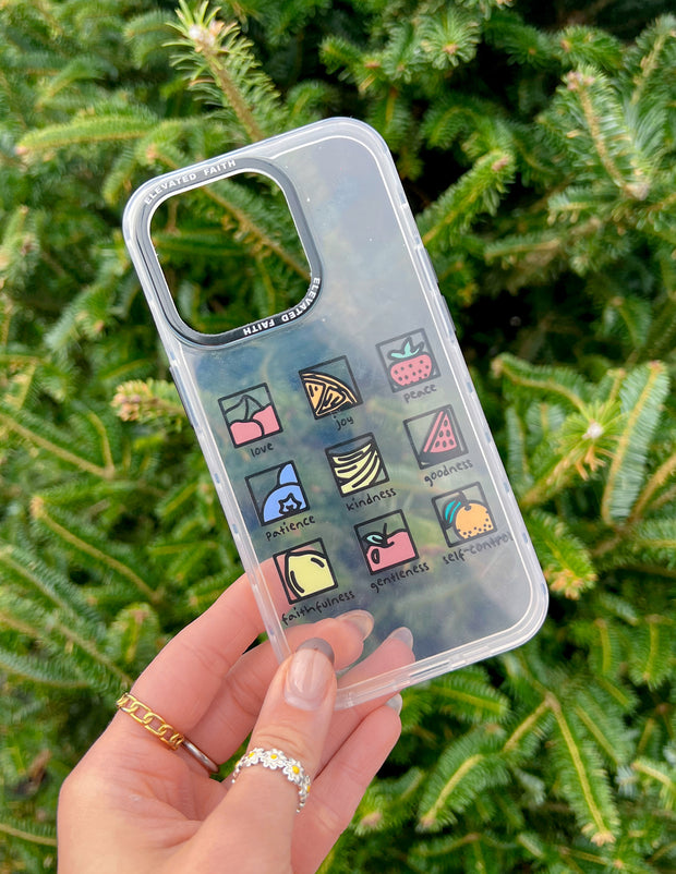 Clear Fruit of the Spirit Phone Case | Christian Phone Cases | Elevated Faith Clear Fruit of the Spirit Phone Case | Christian Phone Cases | Elevated Faith