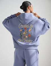 Created by the Creator Plum Full-Zip Hoodie Christian Jacket