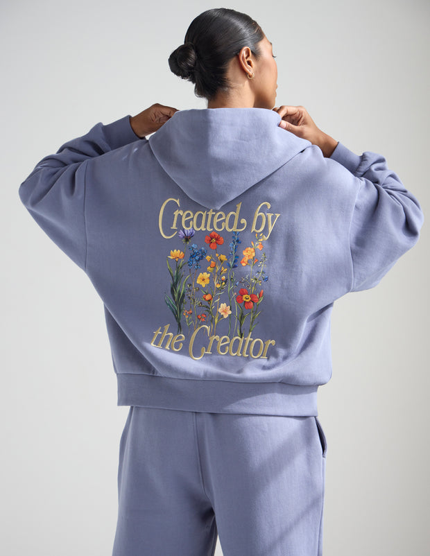 Created by the Creator Plum Full-Zip Hoodie Christian Jacket