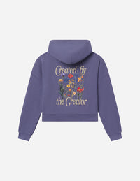 Created by the Creator Plum Full-Zip Hoodie Christian Jacket