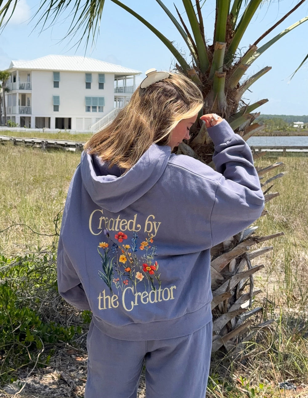 Created by the Creator Plum Full-Zip Hoodie | Elevated Faith