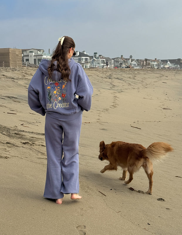 Created by the Creator Plum Full-Zip Hoodie Christian Jacket