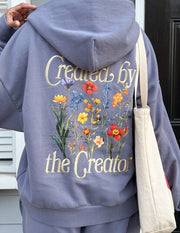 Created by the Creator Plum Full-Zip Hoodie Christian Jacket