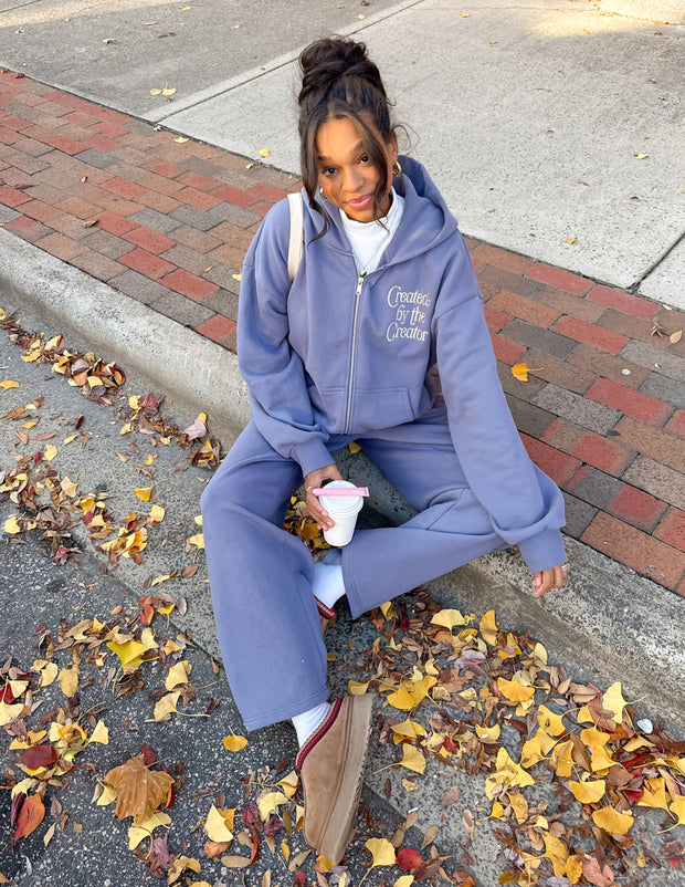 Created by the Creator Plum Full-Zip Hoodie Christian Jacket