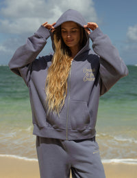 Created by the Creator Plum Full-Zip Hoodie Christian Jacket