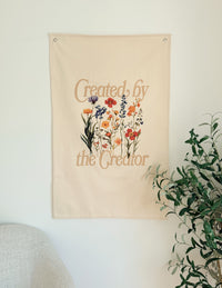 Created by the Creator Tapestry Christian Home Decor