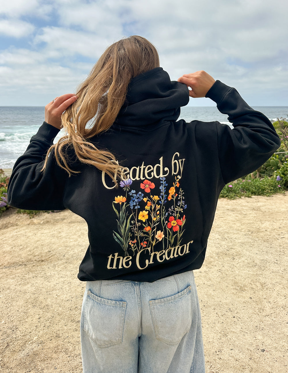 [完売品]CREEF hoodie ライトストーン付き Created by the Creator Unisex Hoodie | Christian Sweatshirt