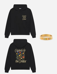 Creation Bundle Created by the Creator Unisex Hoodie Gold Child of God Ring