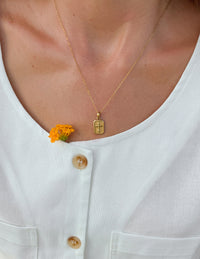 Cross Pendant Link Necklace