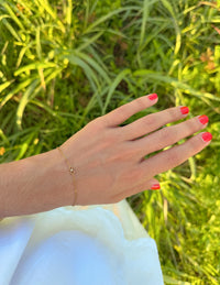 Dainty Bow Gem Link Bracelet Christian Jewelry