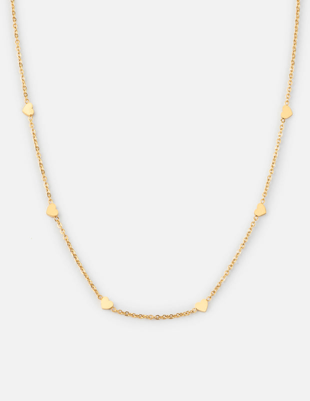 Dainty Heart Link Necklace Christian Jewelry