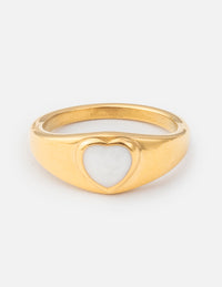 Devoted Heart Enamel Ring Christian Jewelry