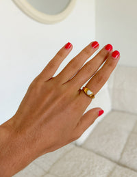 Devoted Heart Enamel Ring Christian Jewelry