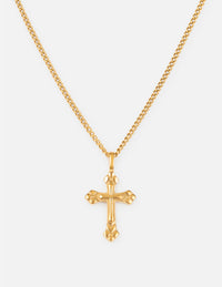 Devotion Cross Curb Chain Necklace Christian Jewelry