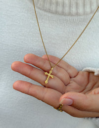 Devotion Cross Curb Chain Necklace Christian Jewelry